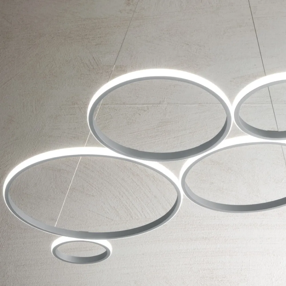 Viadurini Lighting Designer Pendelleuchten-Design Pendelleuchte für Wohnzimmer in Silber oder Gold Metall - Olimpo