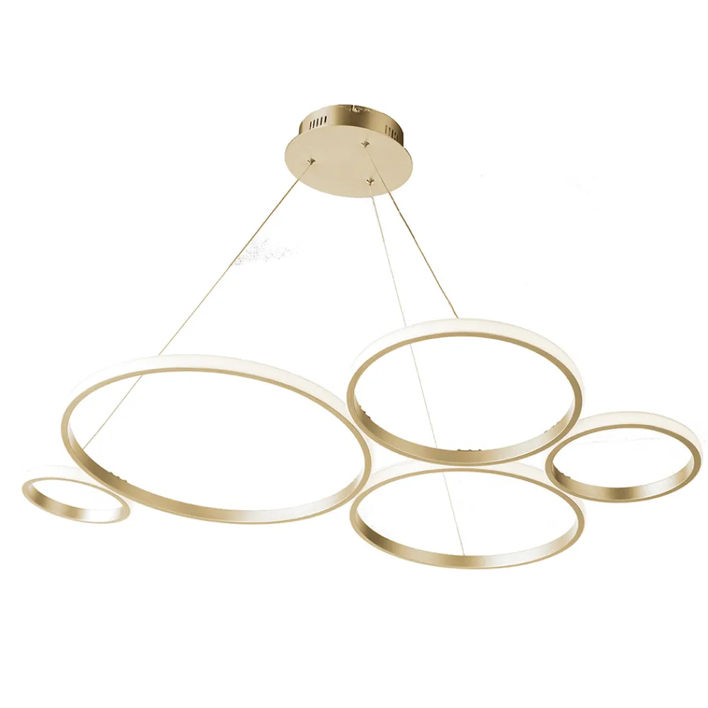 Viadurini Lighting Designer Pendelleuchten-Design Pendelleuchte für Wohnzimmer in Silber oder Gold Metall - Olimpo