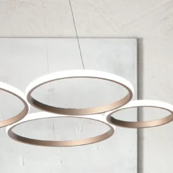 Viadurini Lighting Designer Pendelleuchten-Design Pendelleuchte für Wohnzimmer in Silber oder Gold Metall - Olimpo