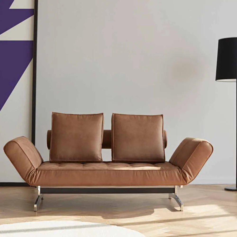 Innovation Schlafsofas Im Skandinavischen Design-Design polster Schlafsofa Ghia by mit verchromten Beinen