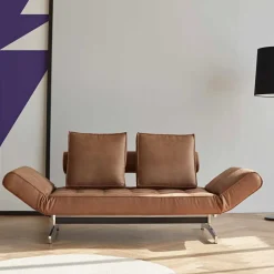 Innovation Schlafsofas Im Skandinavischen Design-Design polster Schlafsofa Ghia by mit verchromten Beinen