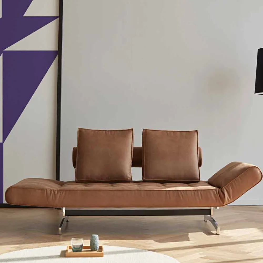 Innovation Schlafsofas Im Skandinavischen Design-Design polster Schlafsofa Ghia by mit verchromten Beinen