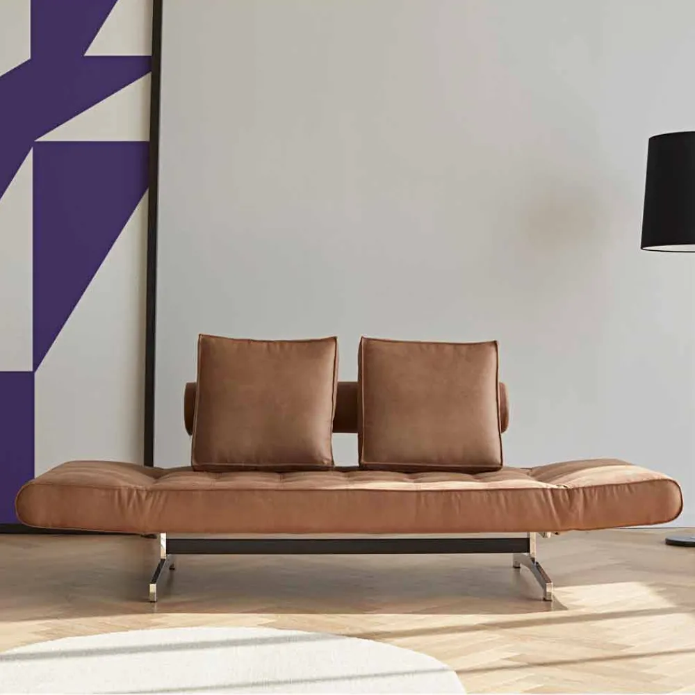Innovation Schlafsofas Im Skandinavischen Design-Design polster Schlafsofa Ghia by mit verchromten Beinen