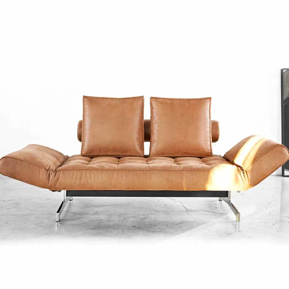 Innovation Schlafsofas Im Skandinavischen Design-Design polster Schlafsofa Ghia by mit verchromten Beinen