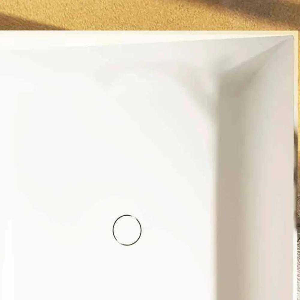 Viadurini Bathroom Freistehende Badewannen-Design quadratische Badewanne freestanding Argentera, made in Italy
