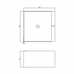 Viadurini Bathroom Freistehende Badewannen-Design quadratische Badewanne freestanding Argentera, made in Italy