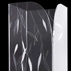 Viadurini Decor Regenschirmständer Design-Design Schirmständer aus transparentem Plexiglas mit gravierten Blättern - Kanno