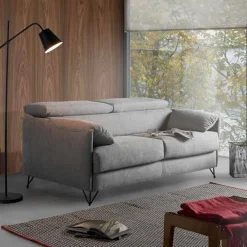 Viadurini Italian Sofas Moderne Schlafsofas-Design Schlafsofa aus abnehmbaren Stoff made in Italy Vittorio