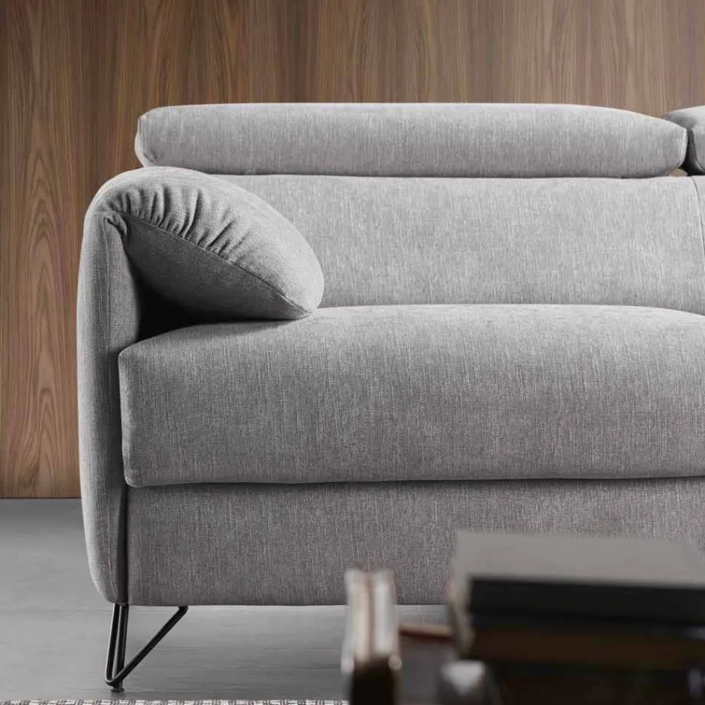 Viadurini Italian Sofas Moderne Schlafsofas-Design Schlafsofa aus abnehmbaren Stoff made in Italy Vittorio