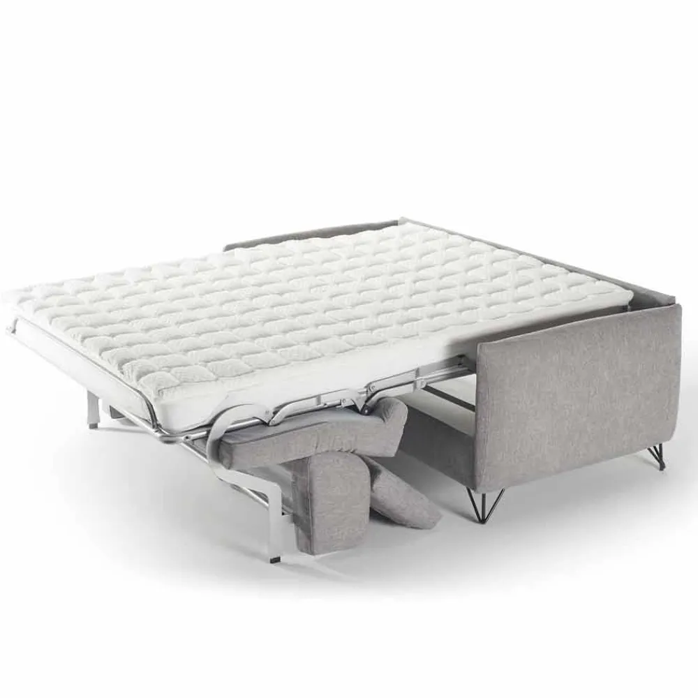 Viadurini Italian Sofas Moderne Schlafsofas-Design Schlafsofa aus abnehmbaren Stoff made in Italy Vittorio