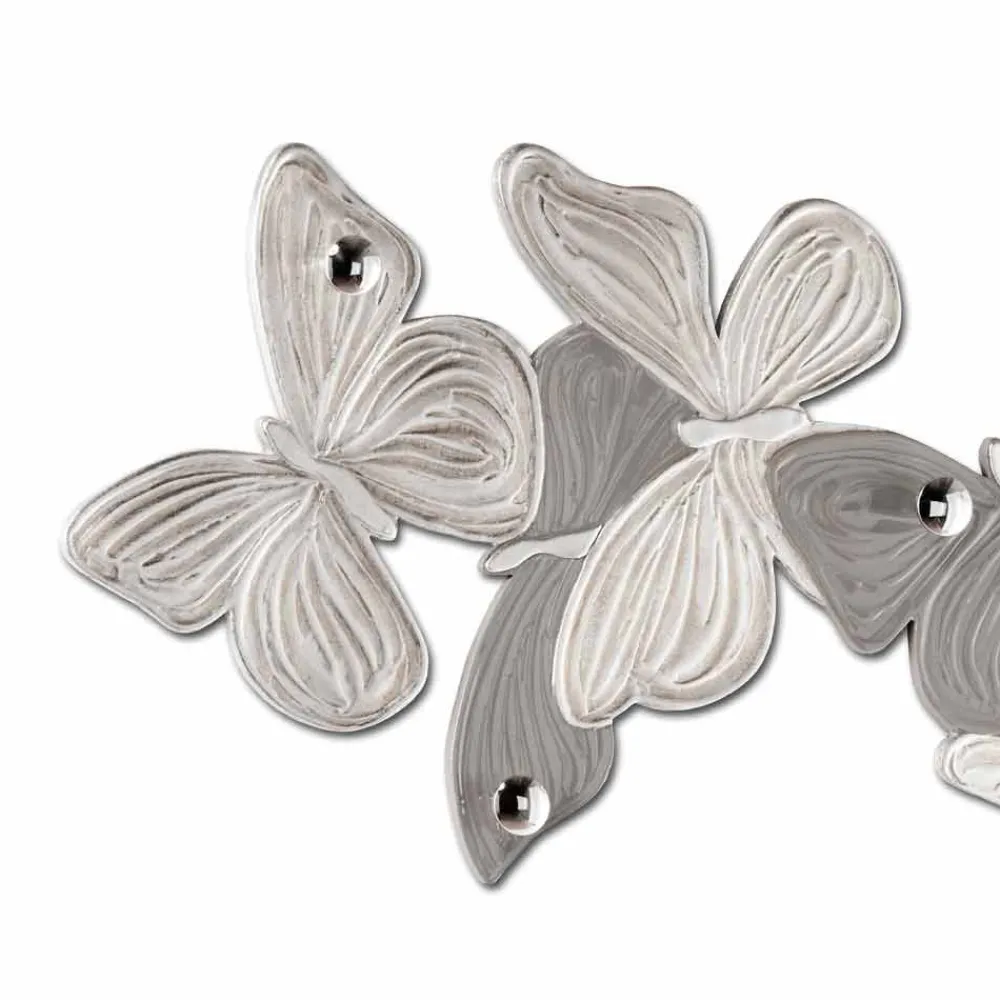 Viadurini Decor Wandgarderobe-Design Schmetterlingen-Wandgarderobe mit fünf Knöpfen made in Italy Brice