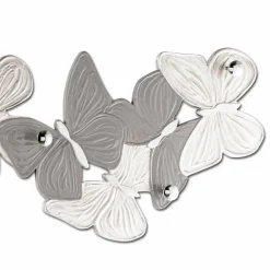 Viadurini Decor Wandgarderobe-Design Schmetterlingen-Wandgarderobe mit fünf Knöpfen made in Italy Brice