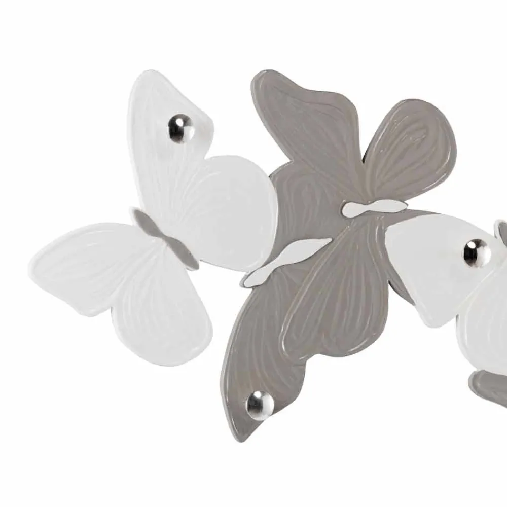 Viadurini Decor Wandgarderobe-Design Schmetterlingen-Wandgarderobe mit fünf Knöpfen made in Italy Brice