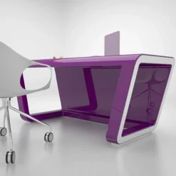 Viadurini Design Design Schreibtische-Design Schreibtisch aus Solid Surface® Ego Made in Italy