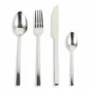 Viadurini Kitchen Besteck Set-Design Servierbesteck aus Satin Stahl 24 Stück komplett - Fayette