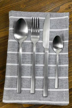 Viadurini Kitchen Besteck Set-Design Servierbesteck aus Satin Stahl 24 Stück komplett - Fayette