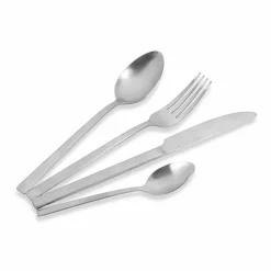 Viadurini Kitchen Besteck Set-Design Servierbesteck aus Satin Stahl 24 Stück komplett - Fayette