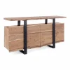 Viadurini Living Anrichte-Design Sideboard aus Akazienholz und Homemotion lackiertem Stahl - Lanza