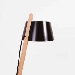 Viadurini Lighting Moderne Stehlampen-Design Stehleuchte aus Buchenholz und lackiertem Metall - Avetta