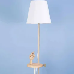 Viadurini Lighting Designer Stehlampen-Design Stehleuchte aus Stahl, Esche und Messing Made in Italy - Pitulla