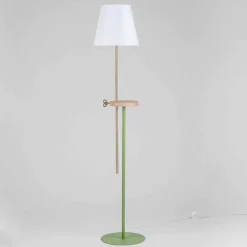 Viadurini Lighting Designer Stehlampen-Design Stehleuchte aus Stahl, Esche und Messing Made in Italy - Pitulla