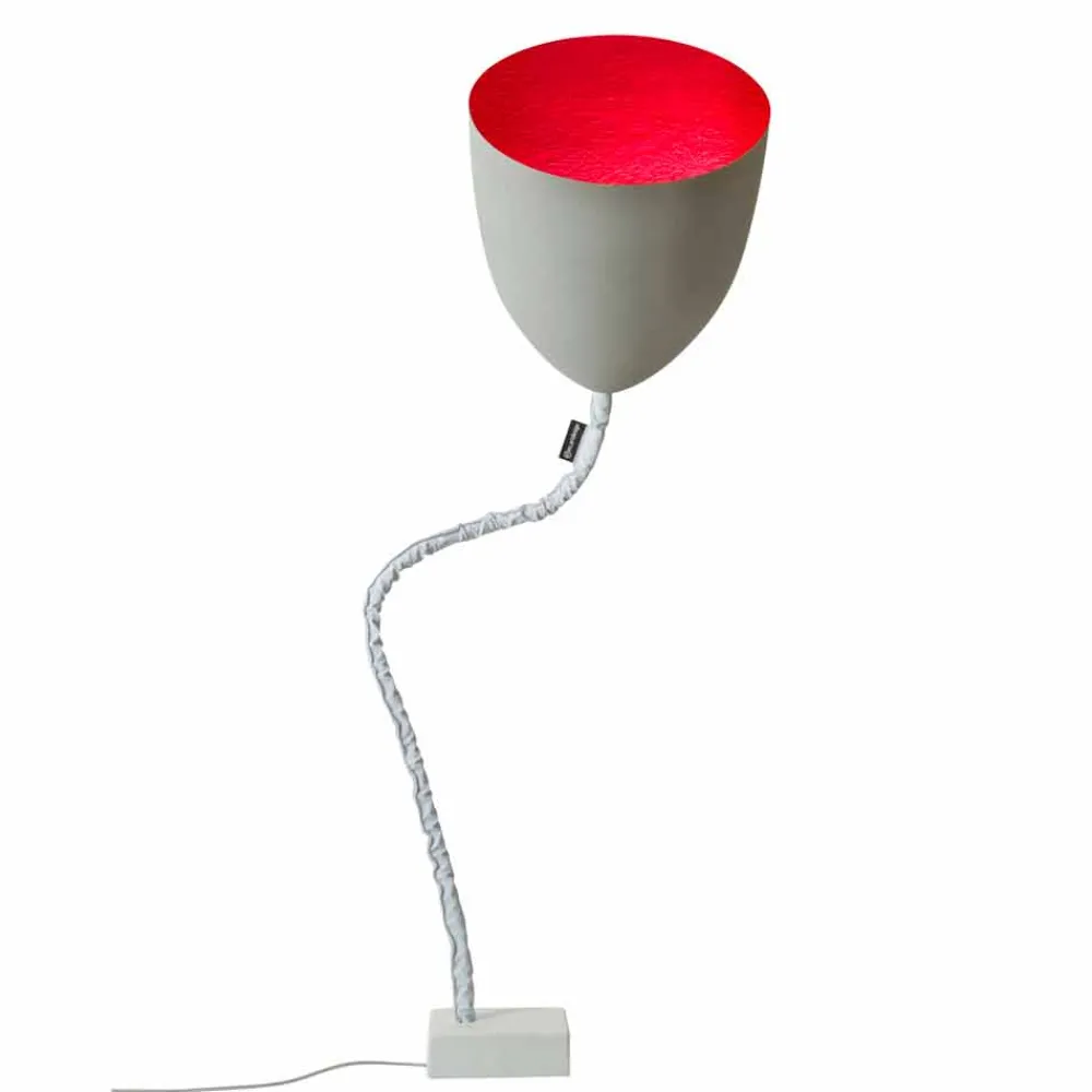 In-es.artdesign Moderne Stehlampen-Design Stehleuchte Blume Gemalter Beton