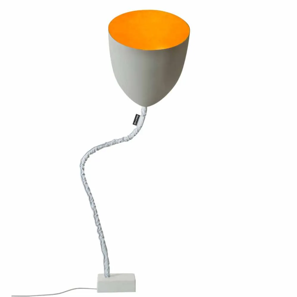 In-es.artdesign Moderne Stehlampen-Design Stehleuchte Blume Gemalter Beton