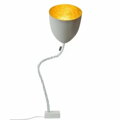 In-es.artdesign Moderne Stehlampen-Design Stehleuchte Blume Gemalter Beton