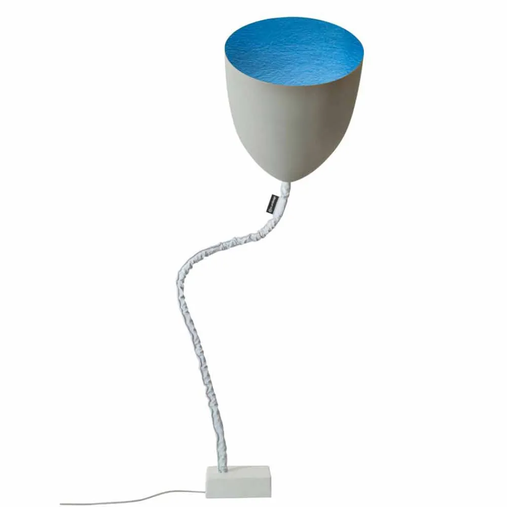 In-es.artdesign Moderne Stehlampen-Design Stehleuchte Blume Gemalter Beton