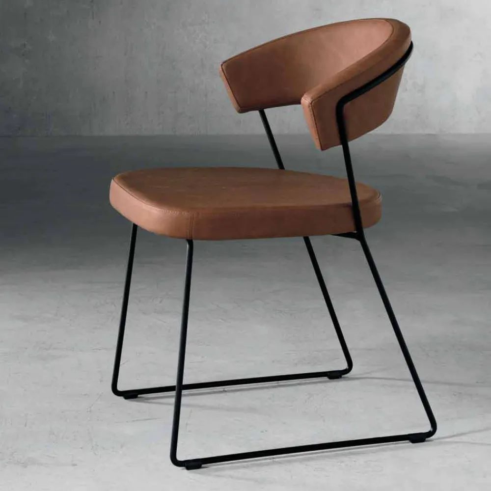 Viadurini Living Vintage Stühle-Design Stuhl aus Metall und Textil made in Italy, Formia