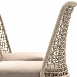 Varaschin Gartenstühle Metall-Design Stuhl aus Stoff und Aluminium Emma