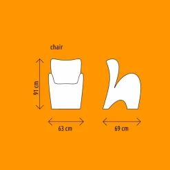 Myyour Gartenstühle Kunststoff-Design Stuhl für drinnen oder draußen aus farbigem Kunststoff 2 Stück - Lily von