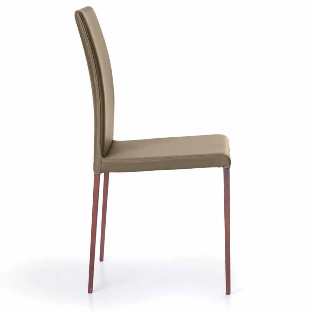 Viadurini Living Moderne Stühle-Design Stuhl für Esszimmer, hergestellt aus Kunstleder, Abbie