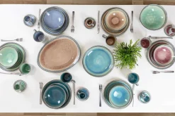 Viadurini Kitchen Besteck Set-Design 24-teiliges Besteck aus Stahl mit Schildkröteneffekt - Rock