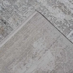 Viadurini Carpets Teppiche-Design Teppich in Grau Beige Viskose und Acrilic mit Zeichnung - Präsident