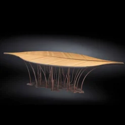 Viadurini Living Esstische Nach Mass-Design Tisch aus Furnierholz Eiche und Nuss Fenice