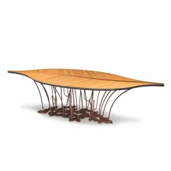 Viadurini Living Esstische Nach Mass-Design Tisch aus Furnierholz Eiche und Nuss Fenice