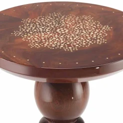 Viadurini Living Klassische Couchtische-Design Tischchen, Tischplatte aus Messing, Durchmesser 45cm, Sanni