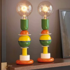 SLIDE Moderne Tischlampen-Design Tischlampe aus mehrfarbigem Aluminium Otello Mini