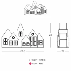 SLIDE Moderne Tischlampen-Design Tischlampe mit weißen oder roten Led Houses Design - Kuusi
