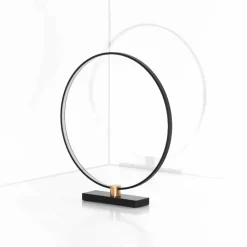 Viadurini Lighting Moderne Tischlampen-Design Tischleuchte aus schwarzem Aluminium und Messing Made in Italy - Norma