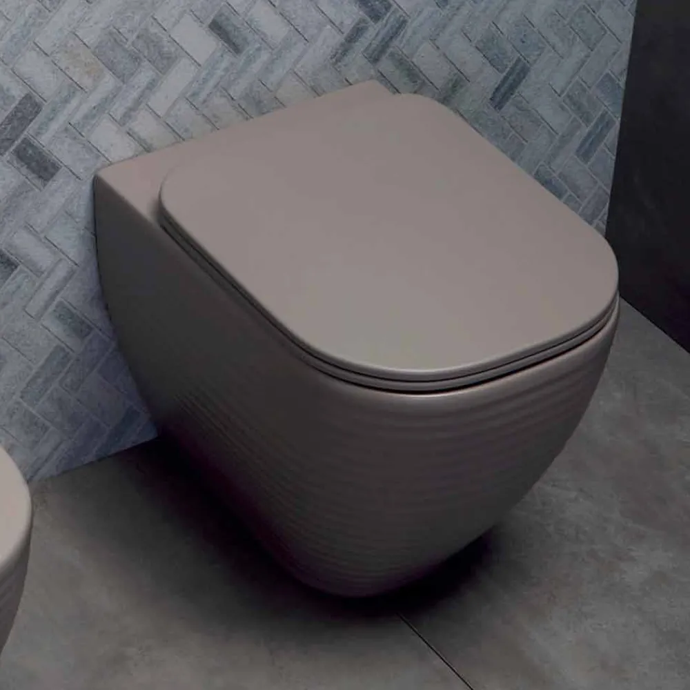 Viadurini Bathroom Wc-Design Toilettenvase aus weißer oder farbiger Keramik Trabia