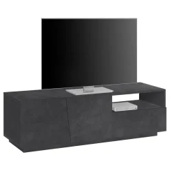 Viadurini Living Tv-Möbel-Design TV-Schrank aus Holz 2 Türen 1 Schublade und offenes Fach - Joris