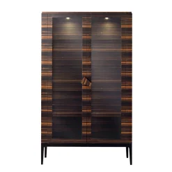 Grilli Vitrinen-Design Vitrin aus Massivholz mit 2 Türen in Italien hergestellt