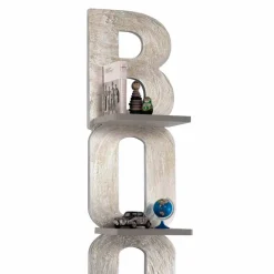 Viadurini Decor Moderne Design Bücherregale-Design Wandbücherschrank mit drei Regalen in Italien handgefertigt Nicla