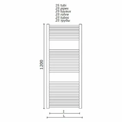 Viadurini Radiators Handtuchheizkörper Wasser-Design Wandmontage Handtuchheizung aus Edelstahl für Badezimmer bis 483 W - Italo