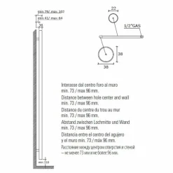Viadurini Radiators Handtuchheizkörper Wasser-Design Wandmontage Handtuchheizung aus Edelstahl für Badezimmer bis 483 W - Italo