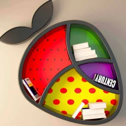 Viadurini Design Wandregale-Design Wandregal Made in Italy Poppy Book