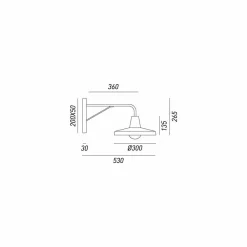 Il Fanale Vintage Wandleuchten-Design Wandstrahler aus antiquierten Eisen Sally