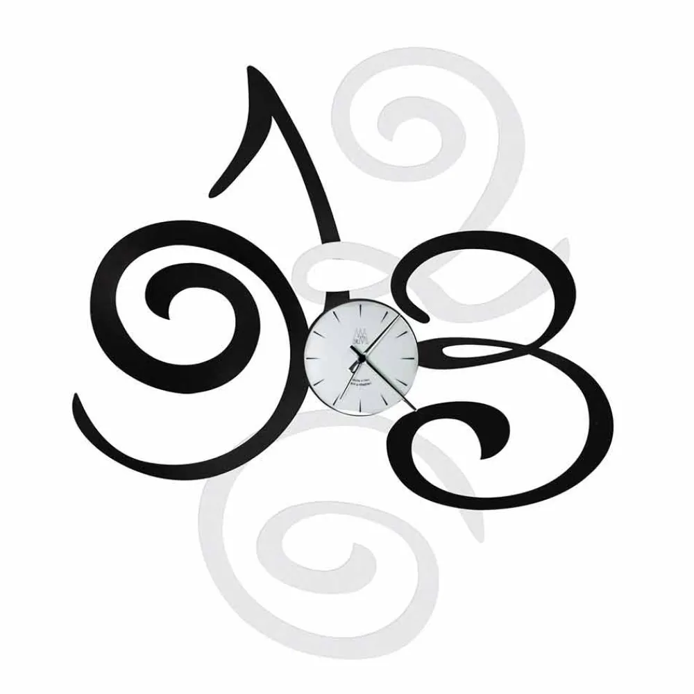 Viadurini Time Design Wanduhren-Design Wanduhr aus farbigem Eisen Made in Italy - Fiordaliso